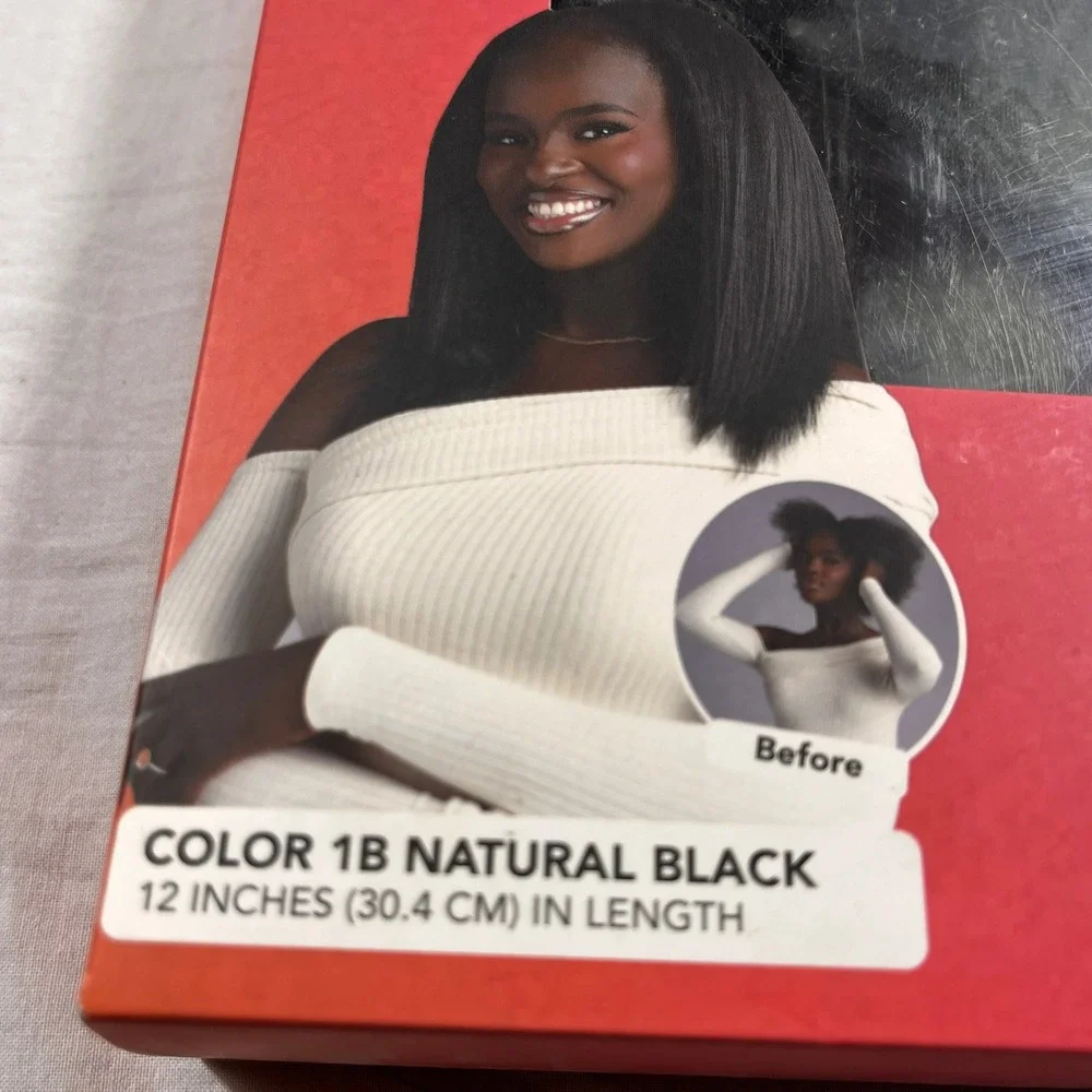 Natural Roots Clip-In Extensions Women 12 Natural Black NEW Blow Out‎ Straight